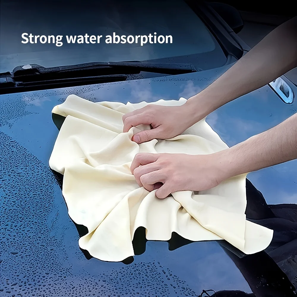 Travel Towel Quick Dry - Natural Chamois Skin Car Care Cleaning