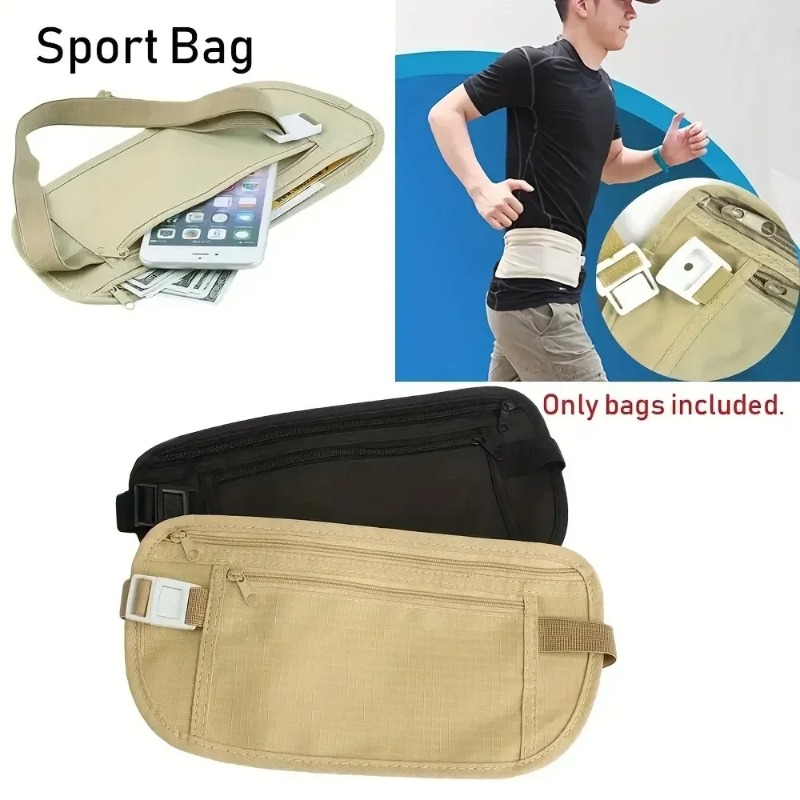 Money Belt Hidden - Sport Running Wais Bag Invisible Travel