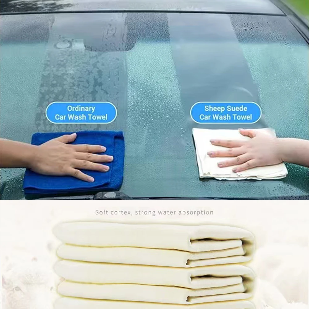 Natural Chamois Car Care Clean - Travel Towel Quick Dry 评论和价格