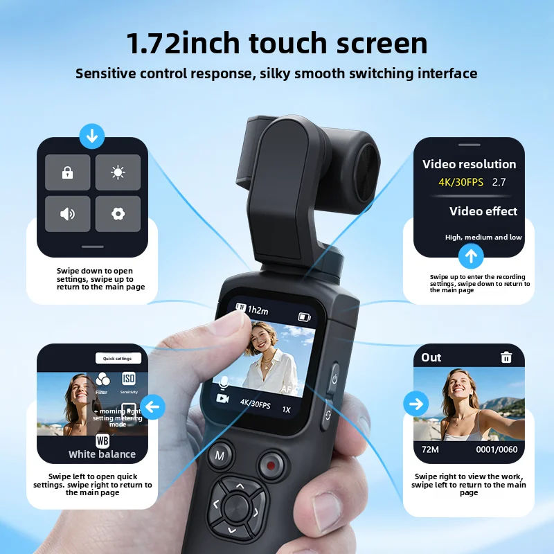 Handheld Pocket Digital Camera - Travel Vlog Accessories 评论和价格