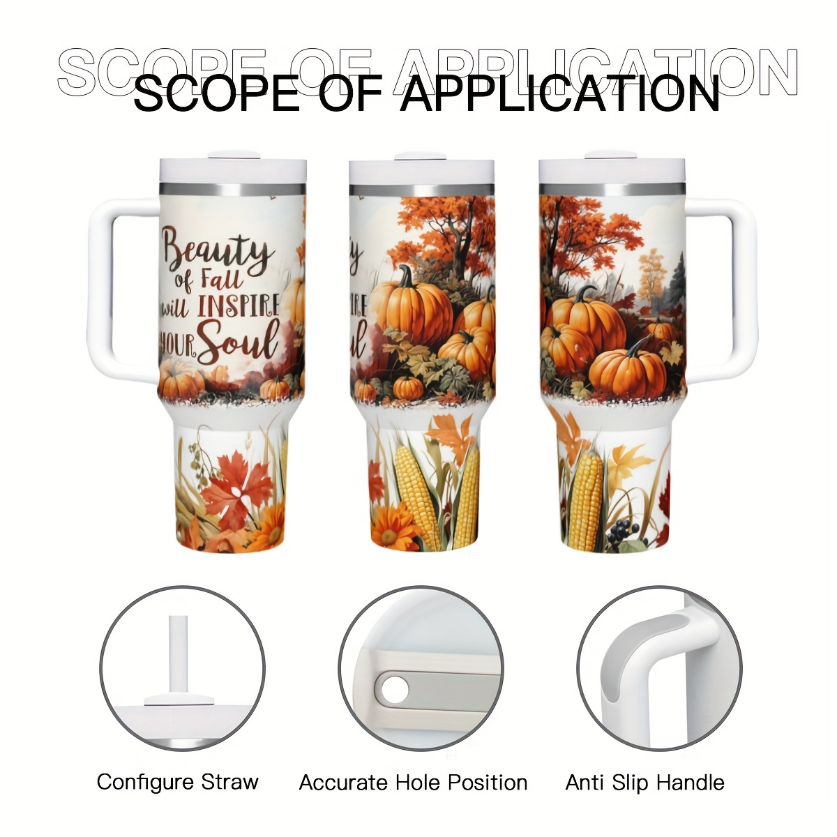 1pc 40oz Autumn Pumpkins Insul - Travel Accessories Gift Ideas 评论和价格