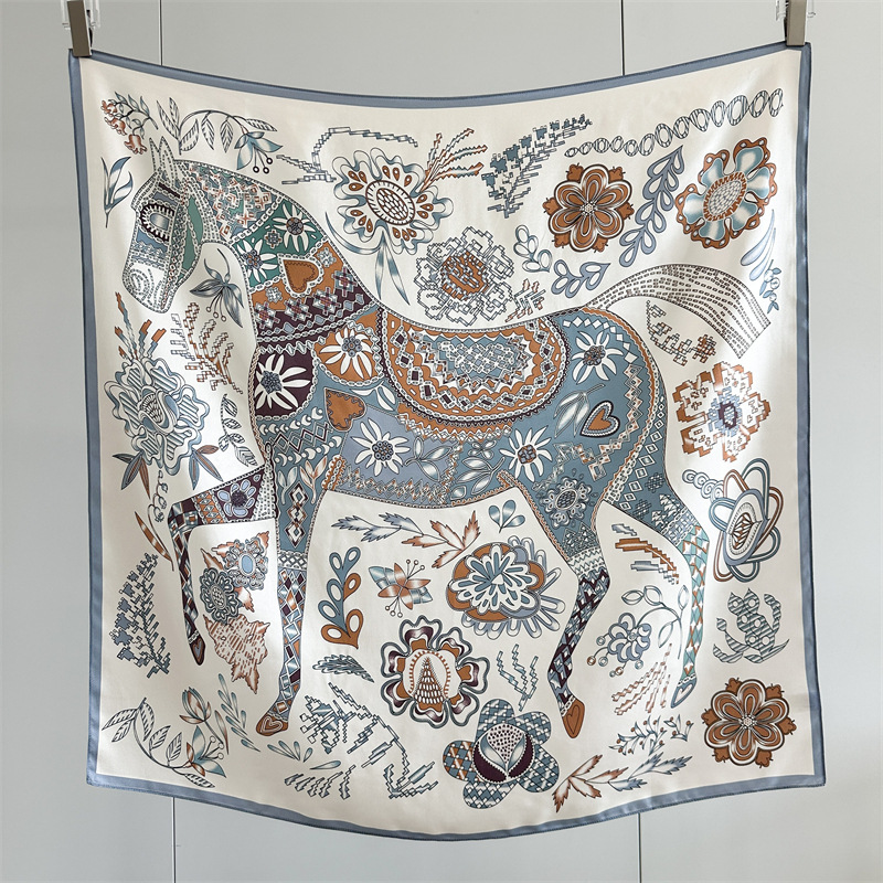 Horse Print Women 90CM Bandana - Travel Hair Accessories 评论和价格
