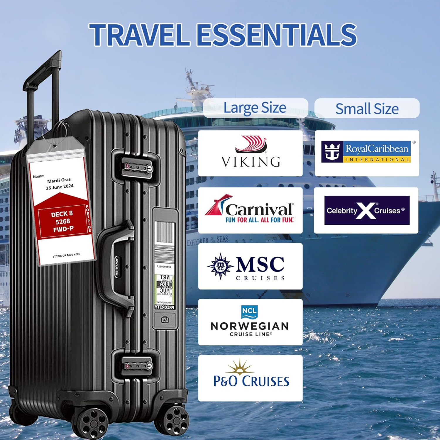 6 Pcs 19x9cm PVC Luggage Tags  - Travel Accessories International 评论和价格