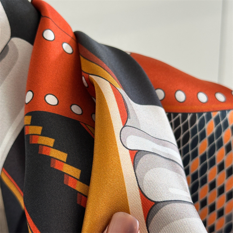 Saddle Print Silk Scarf Luxury - Travel Hair Accessories 评论和价格