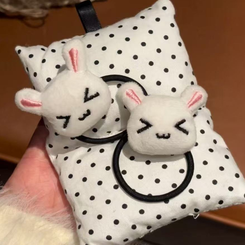 Sweet Plush Bunny Hair Tie Cut - Travel Accessories For Girls 评论和价格