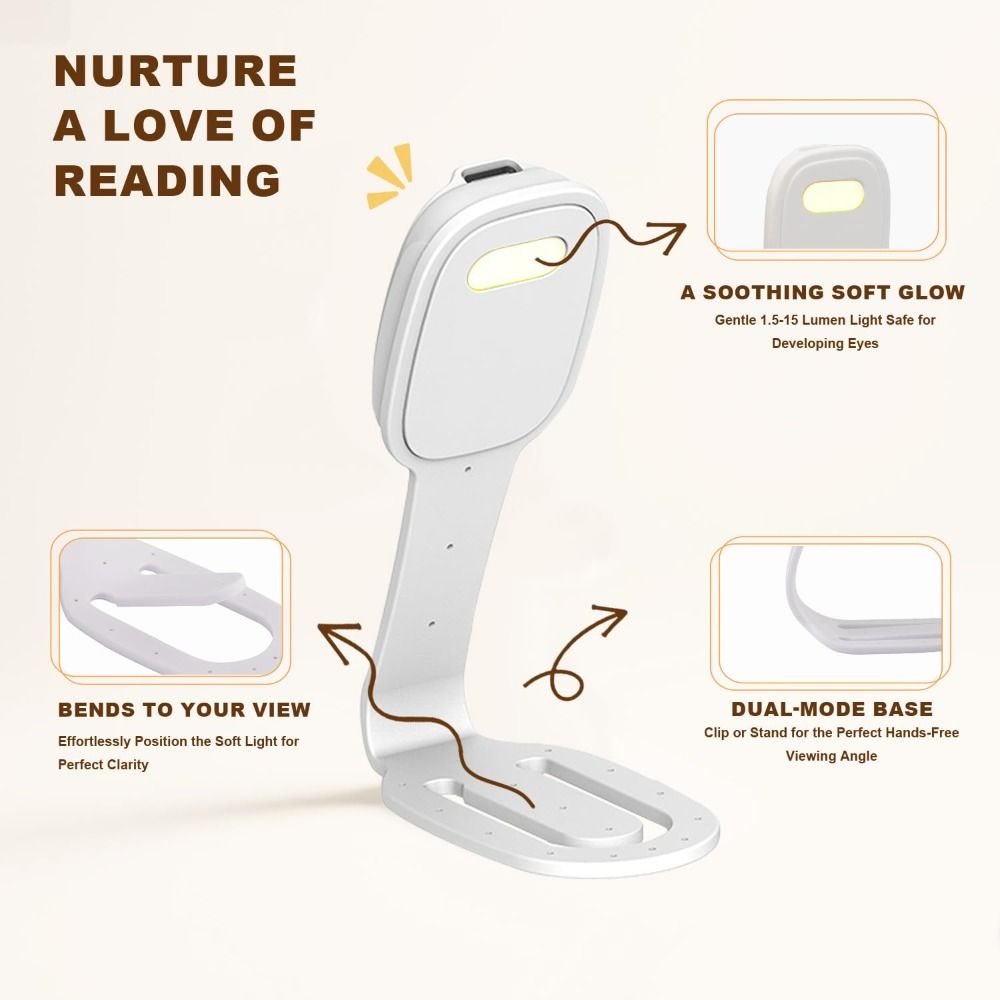 2-in-1 Clip-On Book Light with - Travel Reading Accessories 评论和价格