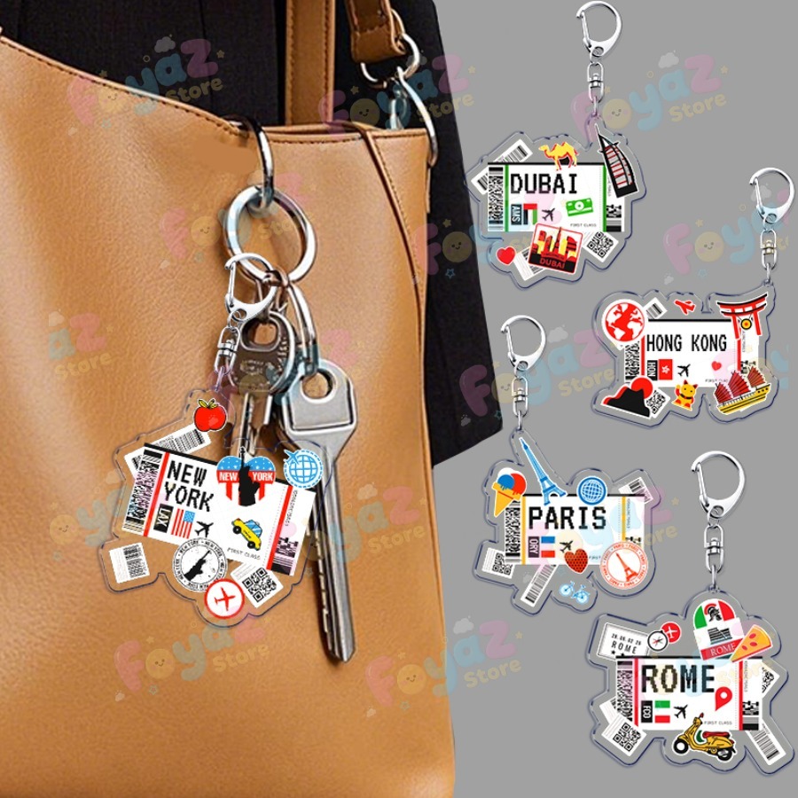 Retro Traveling Plane Keychain - Travel Accessories Gifts For Women 评论和价格