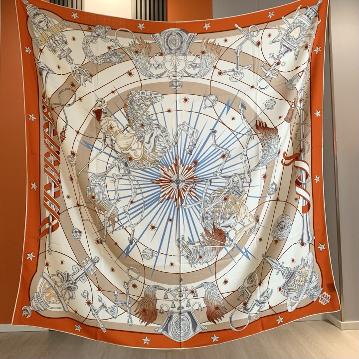 Luxury Brand Scarf Large Silk  - Travel Hair Accessories 评论和价格