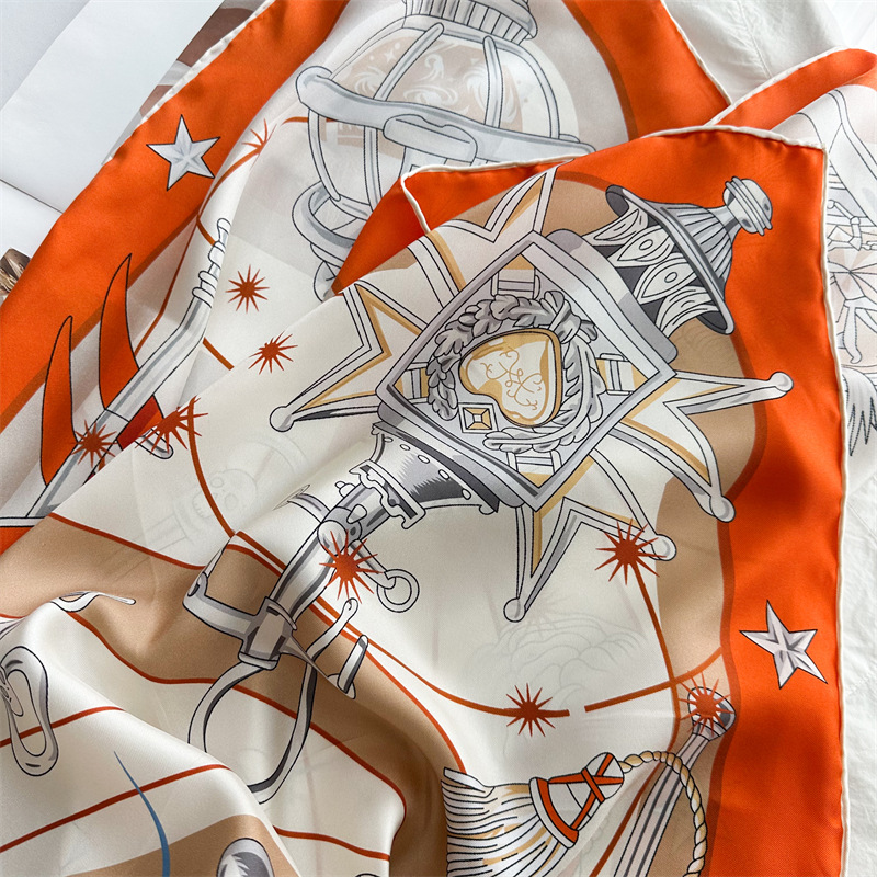 Luxury Brand Scarf Large Silk  - Travel Hair Accessories 评论和价格
