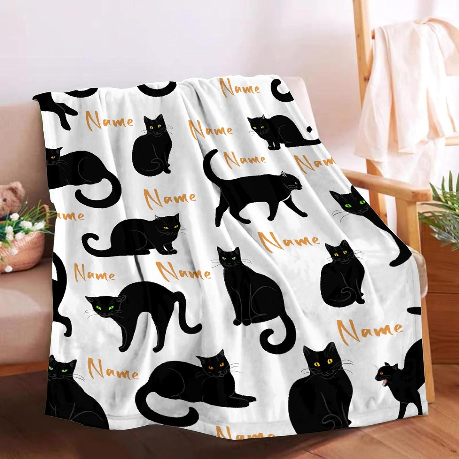 Cute Cat Print Throw Blanket P - Travel Accessories Gift Ideas 评论和价格