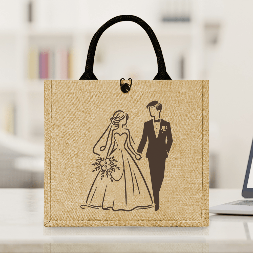 Retro Wedding Tote Bag Ideal f - Travel Accessories Shops 评论和价格