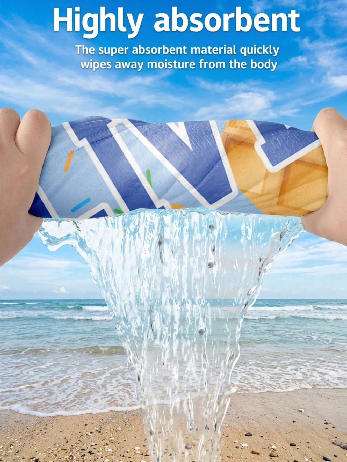 1pc Custom Text Ice Cream Base - Travel Towel Quick Dry 评论和价格