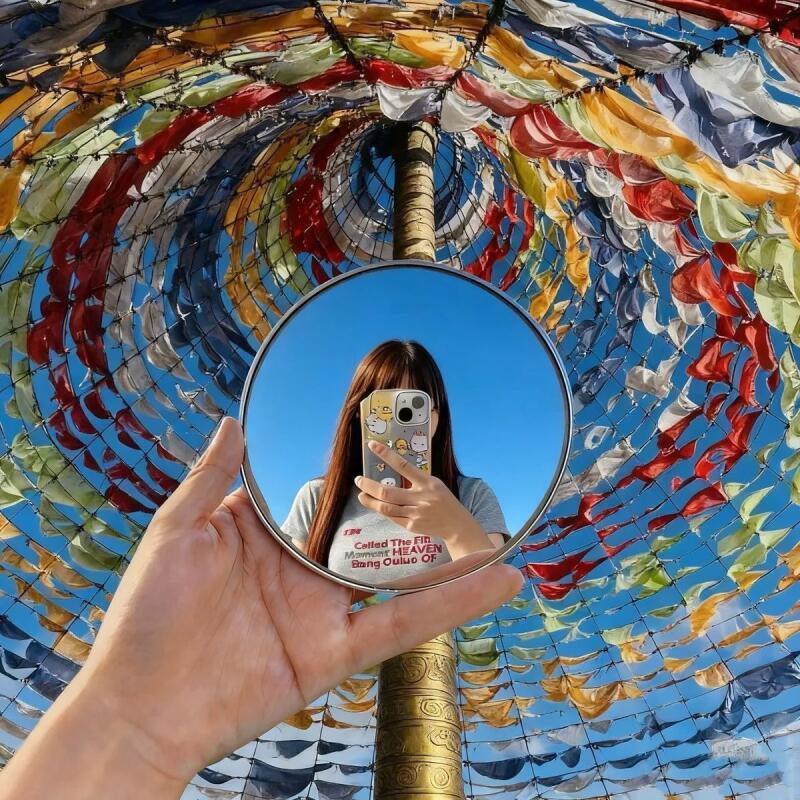 Handheld Selfie Mirror Portabl - Travel Vlog Accessories 评论和价格