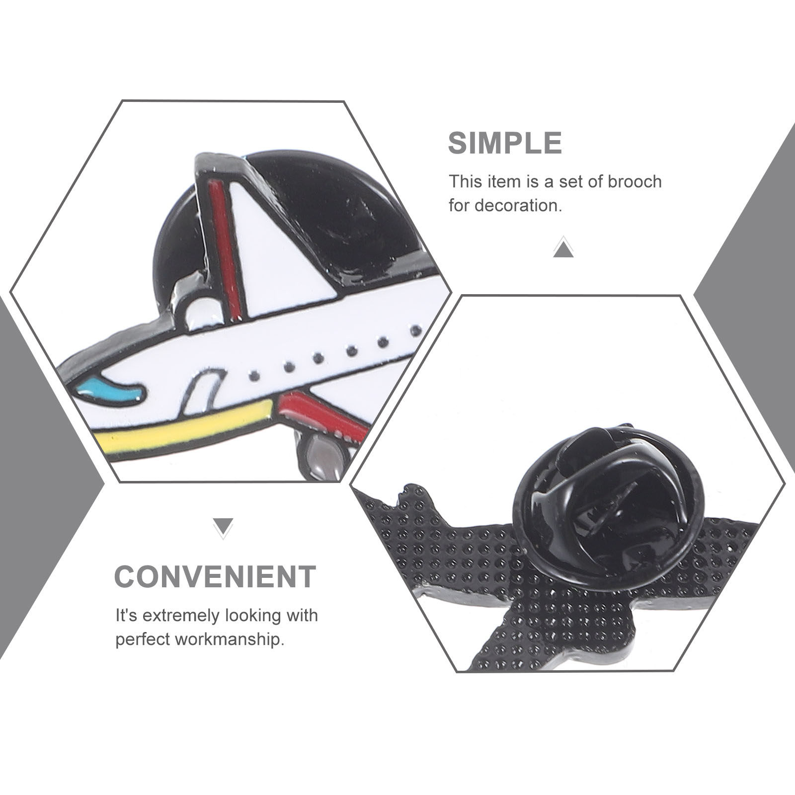 2Pcs Airplane Brooch Set Carto - Travel Accessories Gift Ideas 评论和价格