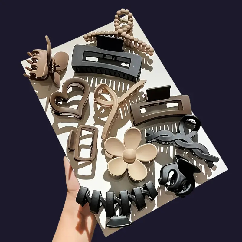 11Pcs Assorted Hair Claw Clips - Travel Accessories Shops 评论和价格