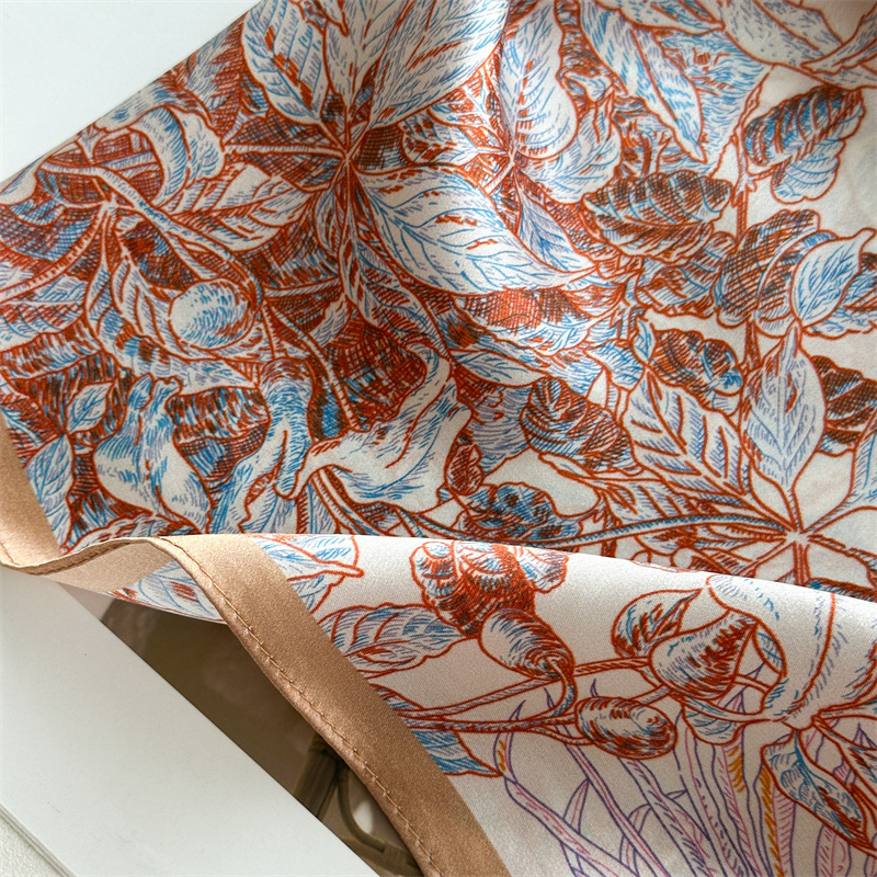 Soft Silk Scarf Women Square B - Travel Hair Accessories 评论和价格