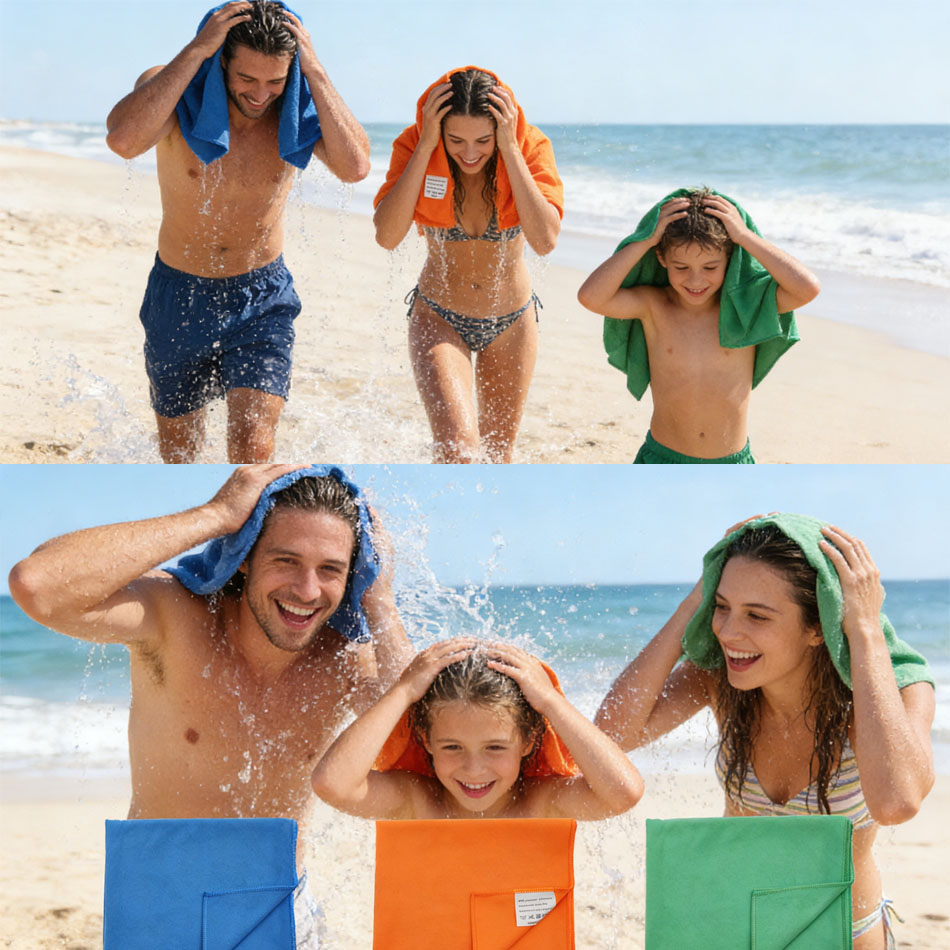 1PC Microfiber Beach Towel Qui - Travel Towel Quick Dry 评论和价格