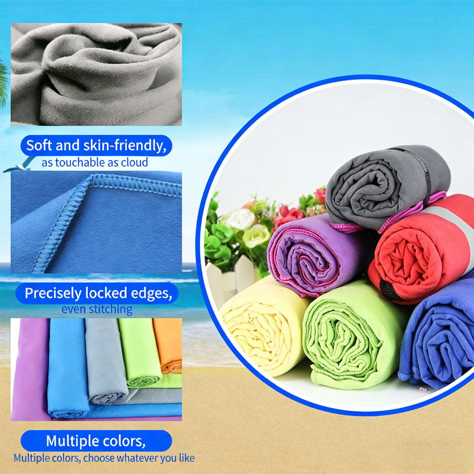 1PC Microfiber Beach Towel Qui - Travel Towel Quick Dry 评论和价格