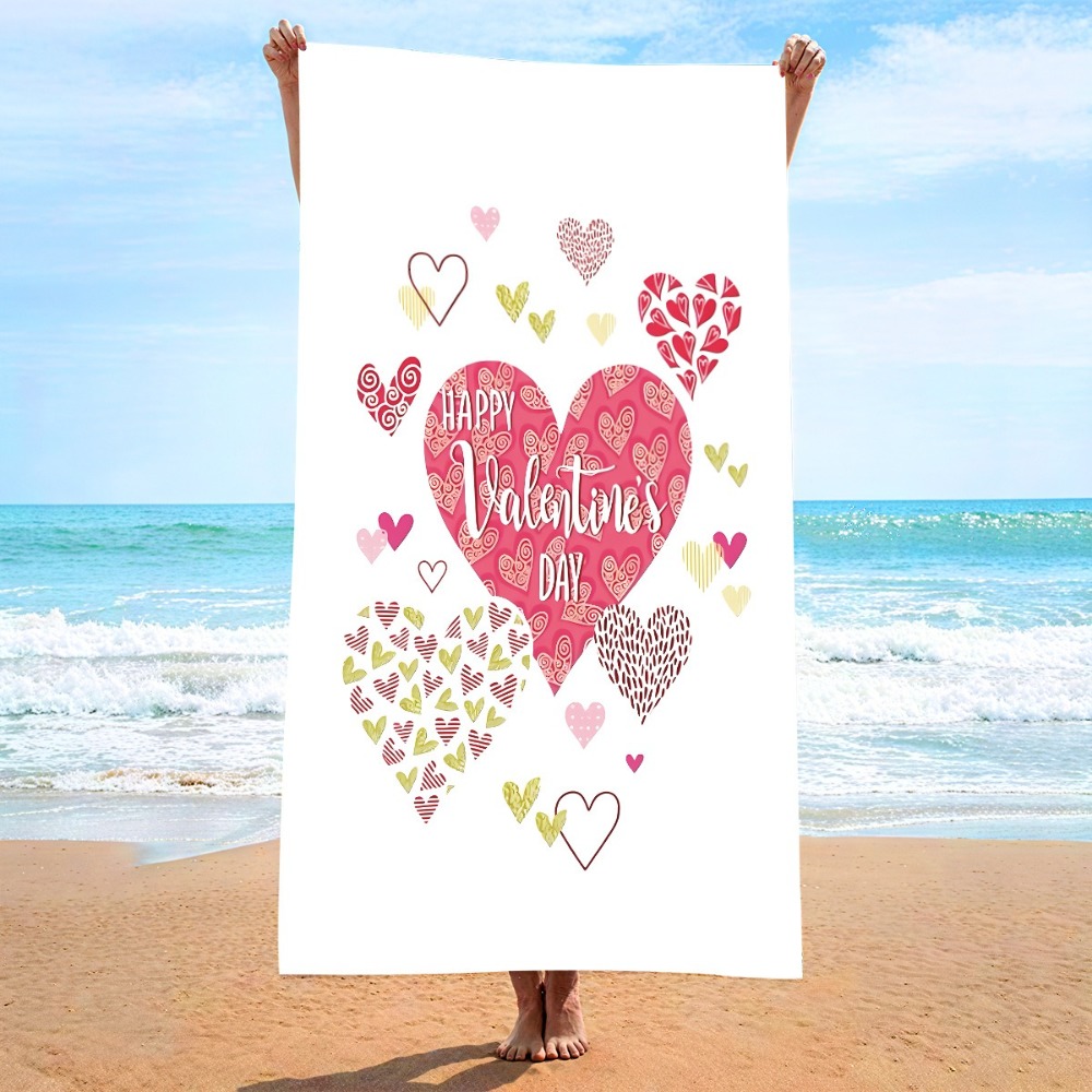Heart Symbol Bath Towel 27x55i - Travel Towel Quick Dry 评论和价格