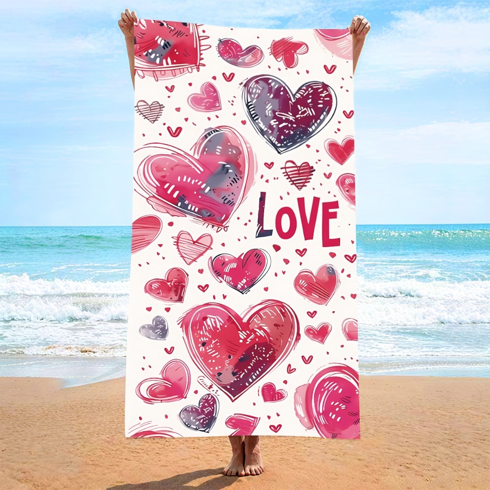Heart Symbol Bath Towel 27x55i - Travel Towel Quick Dry 评论和价格