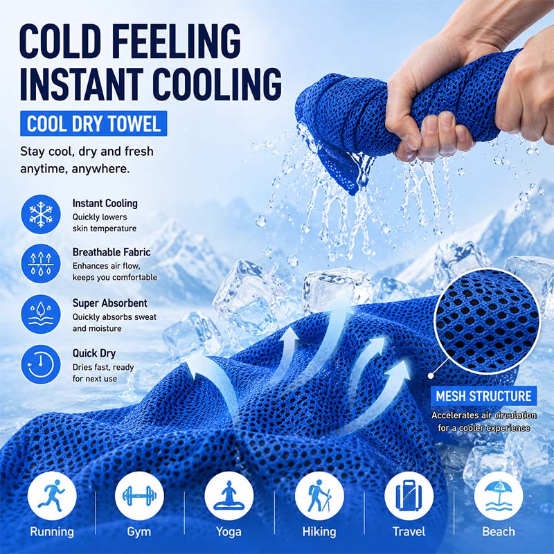 Portable Cooling Sports Towel  - Travel Towel Quick Dry 评论和价格