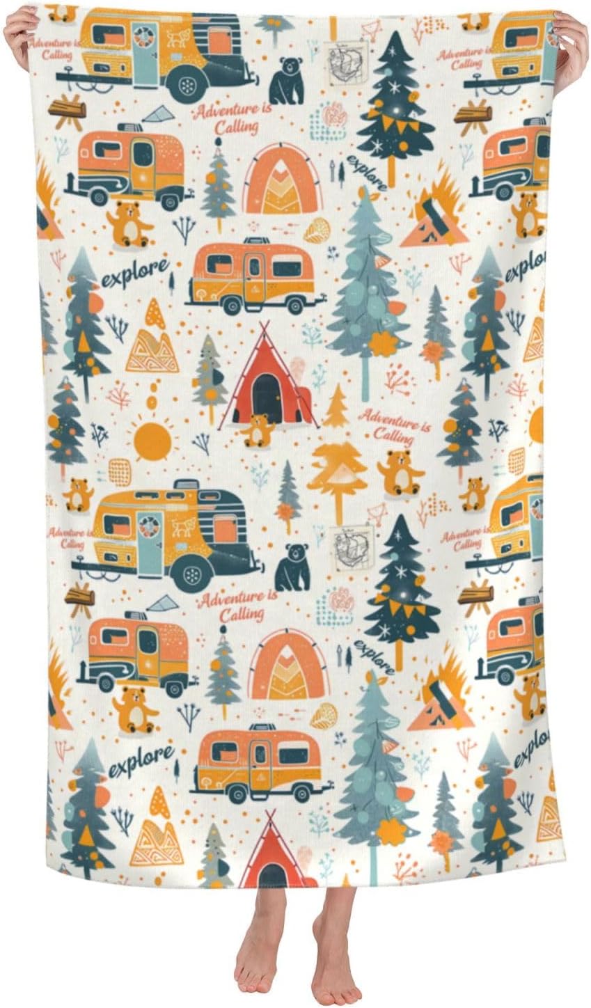 Camping Adventure Beach Towel  - Travel Towel Quick Dry 评论和价格