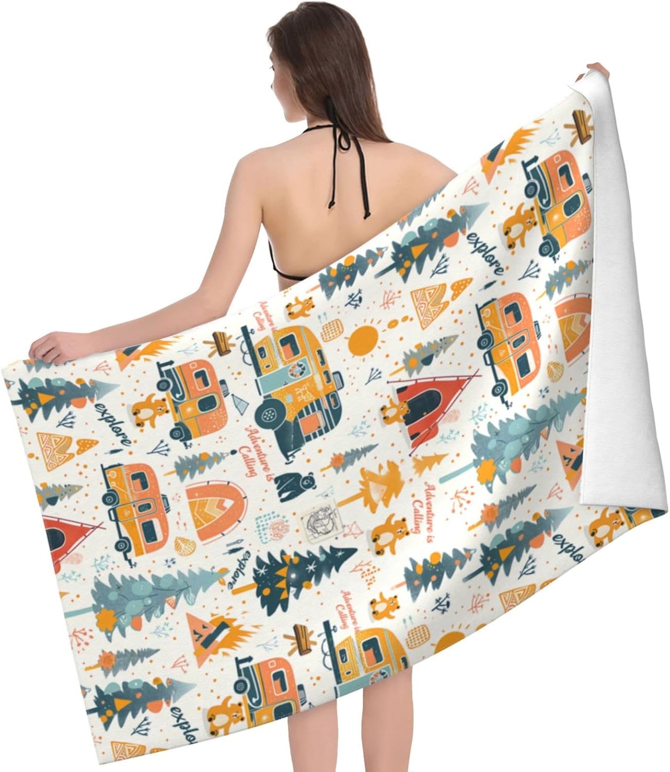 Camping Adventure Beach Towel  - Travel Towel Quick Dry 评论和价格
