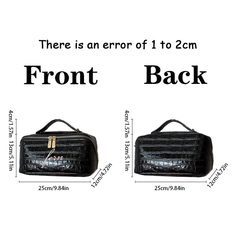 Embroidered Croc Makeup Bag Pe - Travel Accessories Gift Ideas 评论和价格