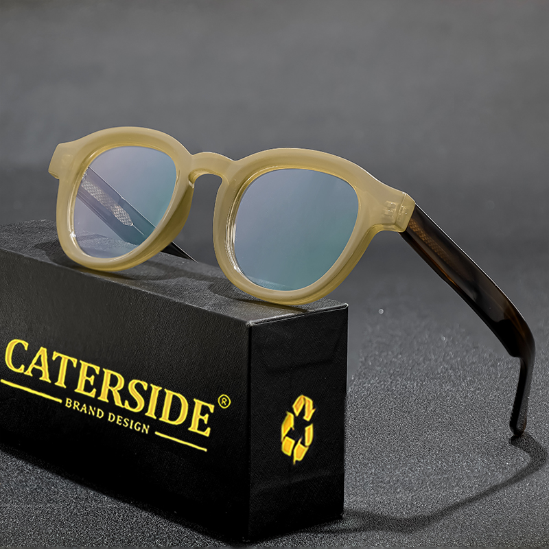 CATERSIDE Round Glasses Frame  - Travel Reading Accessories 评论和价格